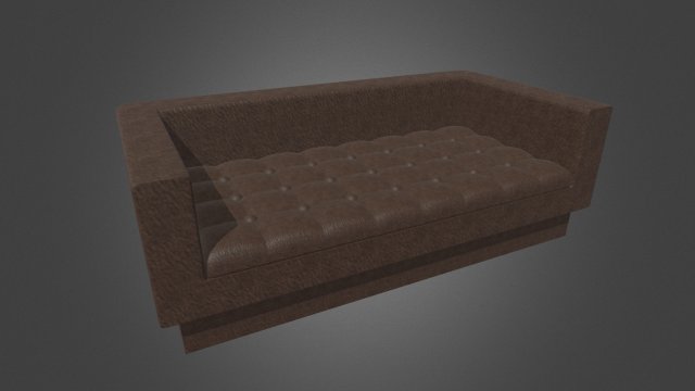 Leather Sofa 3D 模型 .c4d .max .obj .3ds .fbx .stl .blend 