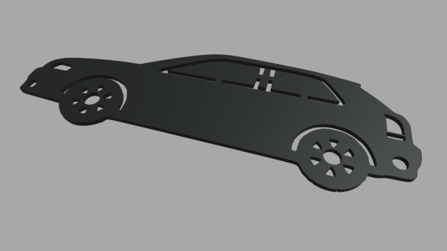 Audi A3 Key Ring 3D Print Model