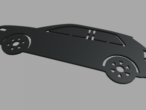 Audi A3 Key Ring 3D 프린트 모델