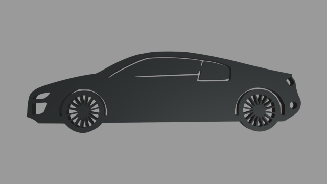 Audi R8 Key Ring Chain 3Dプリントモデル .c4d .max .obj .3ds .fbx .stl .blend 