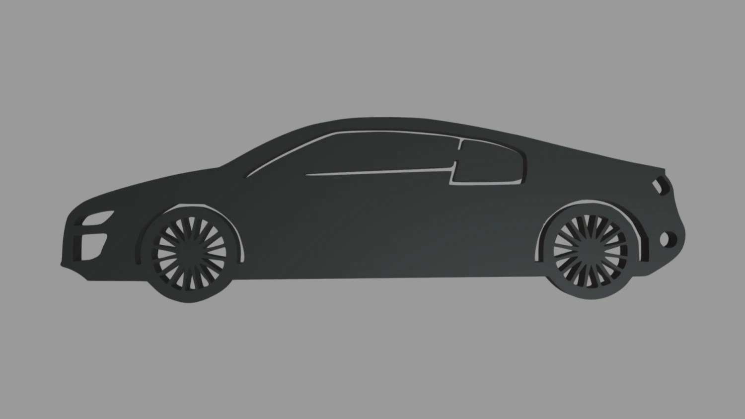 Audi R8 Key Ring Chain 3D Print Model .c4d .max .obj .3ds .fbx .stl .blend 