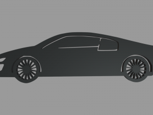 Audi R8 Key Ring Chain 3D Print Model