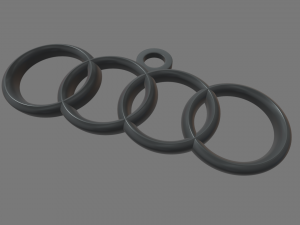 Audi Key Ring Modelo de impresión 3D