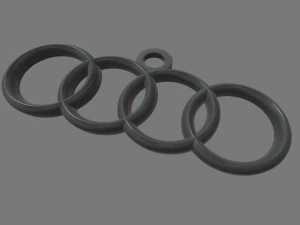 奥迪钥匙圈 3D 打印模型