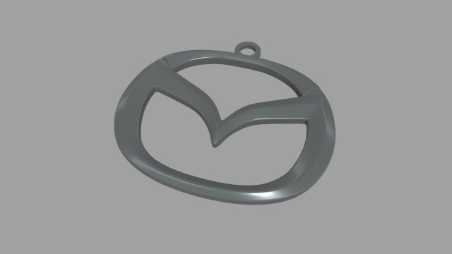 Mazda Key Ring Chain 3D in 3DExport
