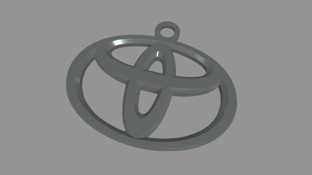 Toyota Key Ring Chain 3D-printmodel .c4d .max .obj .3ds .fbx .stl .blend 