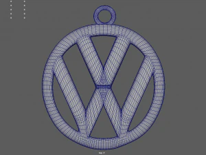 Volkswagen Key Ring Chain 3D Print Model