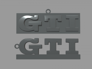 Volkswagen GTI Key Ring Chain 3Dプリントモデル