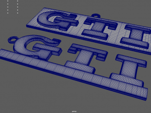Volkswagen GTI Key Ring Chain 3Dプリントモデル