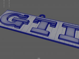 Volkswagen GTI Key Ring Chain 3Dプリントモデル