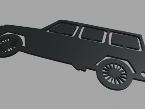 Mercedes Benz Clase G Key Ring 3D Print Model