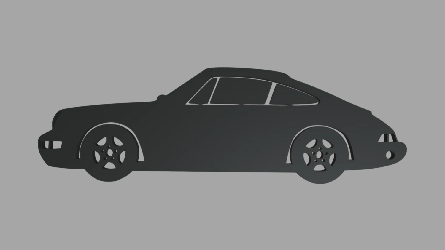 Porsche 911 Key Ring 3D Print Model .c4d .max .obj .3ds .fbx .stl .blend