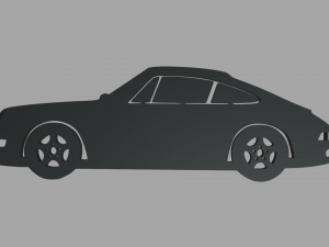 Porsche 911 Key Ring 3D Print Model
