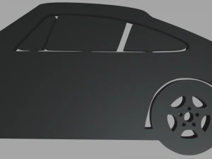 Porsche 911 Key Ring 3D Print Model