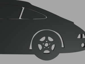 Porsche 911 Key Ring Modelo de Impressão 3D