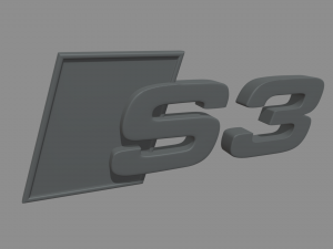 Logo Audi S3 Modello di stampa 3D in Portachiavi 3DExport