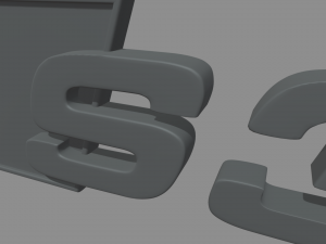 Logo Audi S3 3D Baskı Modeli