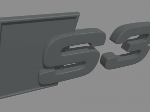 Logo Audi S3 3D Baskı Modeli