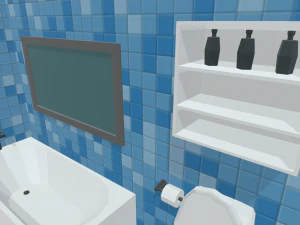 Low Poly Bathroom Pack 01 3D Model