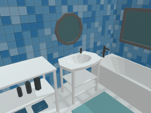 Low Poly Bathroom Pack 01 3D Модель