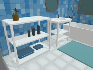 Low Poly Bathroom Pack 01 3D Model