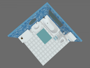 Low Poly Bathroom Pack 01 3D Модель