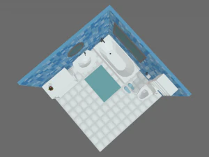 Low Poly Bathroom Pack 01 3D Model