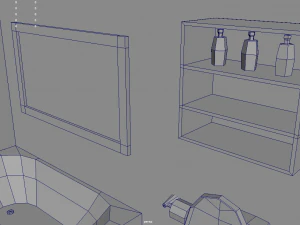 Low Poly Bathroom Pack 01 3D Model