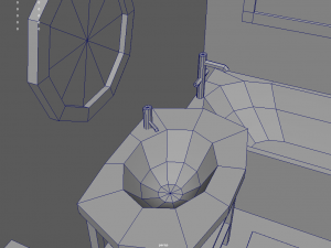 Low Poly Bathroom Pack 01 3D Модель