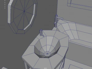 Low Poly Bathroom Pack 01 3D Model