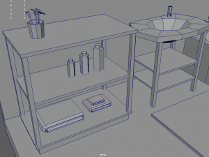 Low Poly Bathroom Pack 01 3D Модель