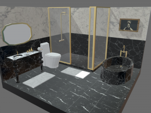 Low Poly Bathroom Pack 02 Modelo 3D