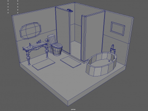 Low Poly Bathroom Pack 02 Modelo 3D