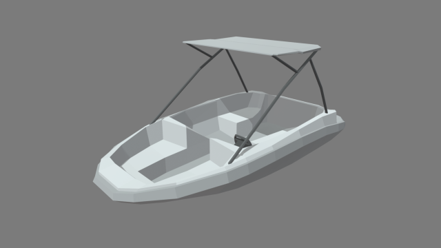 Low Poly Boat 01 Model 3D .c4d .max .obj .3ds .fbx .stl .blend 