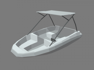 Low Poly Boat 01 3D Модель