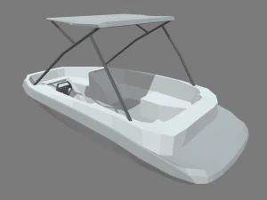 Low Poly Boat 01 3D Model