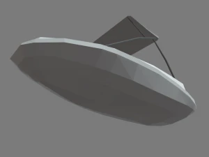 Low Poly Boat 01 3D Model