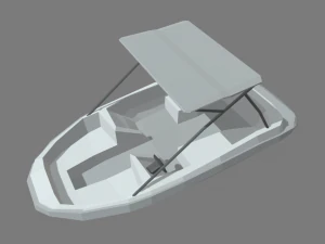 Low Poly Boat 01 3D Model