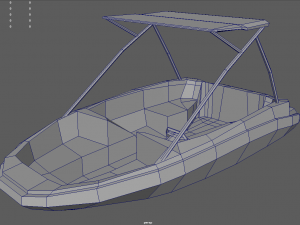 Low Poly Boat 01 Model 3D