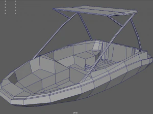 Low Poly Boat 01 3D Model