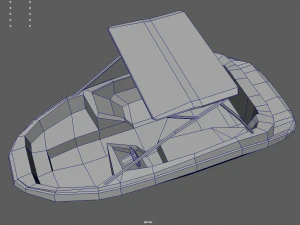 Low Poly Boat 01 3D Model