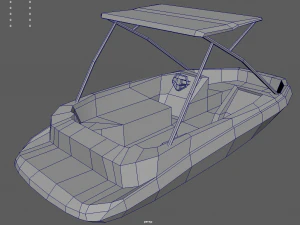 Low Poly Boat 01 3D Model