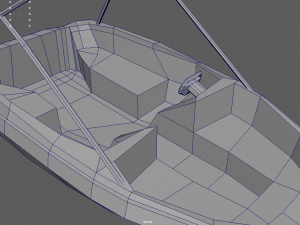 Low Poly Boat 01 Model 3D