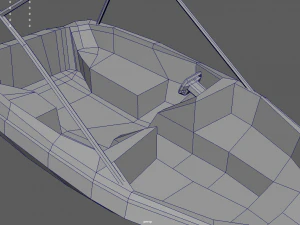 Low Poly Boat 01 3D Model