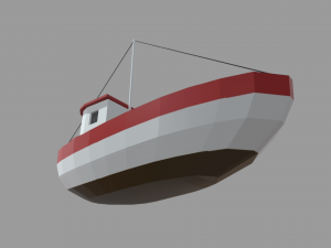 Low Poly Boat 03 Model 3D