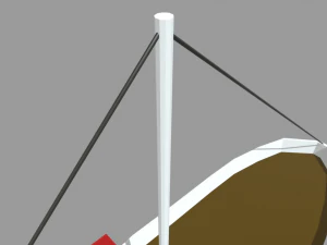 Low Poly Boat 03 3D Model