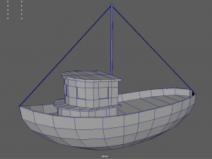 Low Poly Boat 03 Model 3D