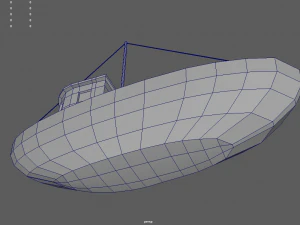 Low Poly Boat 03 3D Model