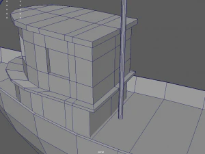 Low Poly Boat 03 3D Model