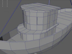 Low Poly Boat 03 3D Model
